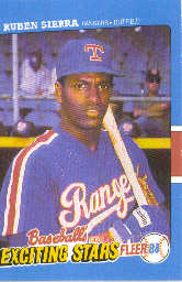 1988 Fleer Exciting Stars Baseball Cards       038      Ruben Sierra